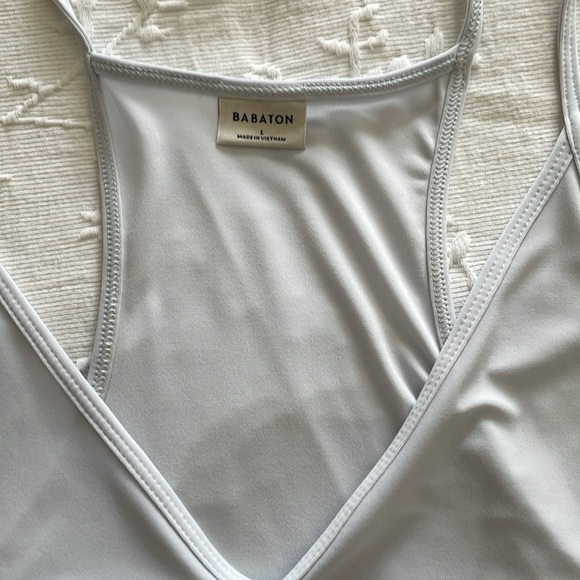 Blue Grey Babaton racer back top - Picture 2 of 4